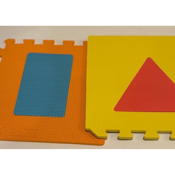 Foam Interlocking Play Mat With Geometric Shapes & Bright Colors For Kids - Picture 8 of 8
